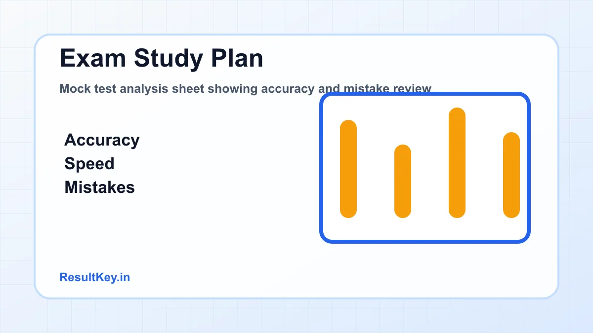 Mock test analysis sheet showing accuracy and mistake review