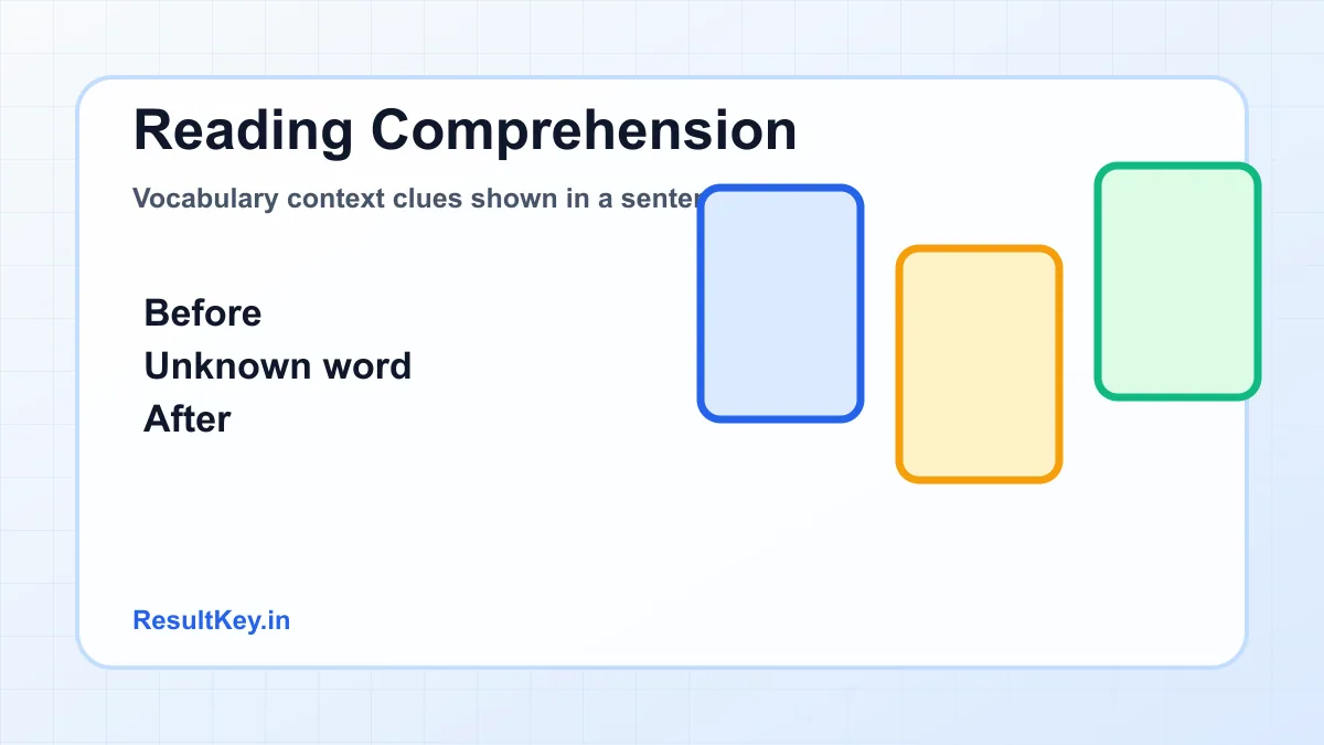 Vocabulary context clues shown in a sentence map